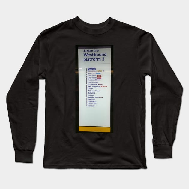 London Underground: Jubilee Line Westbound Long Sleeve T-Shirt by fantastic-designs